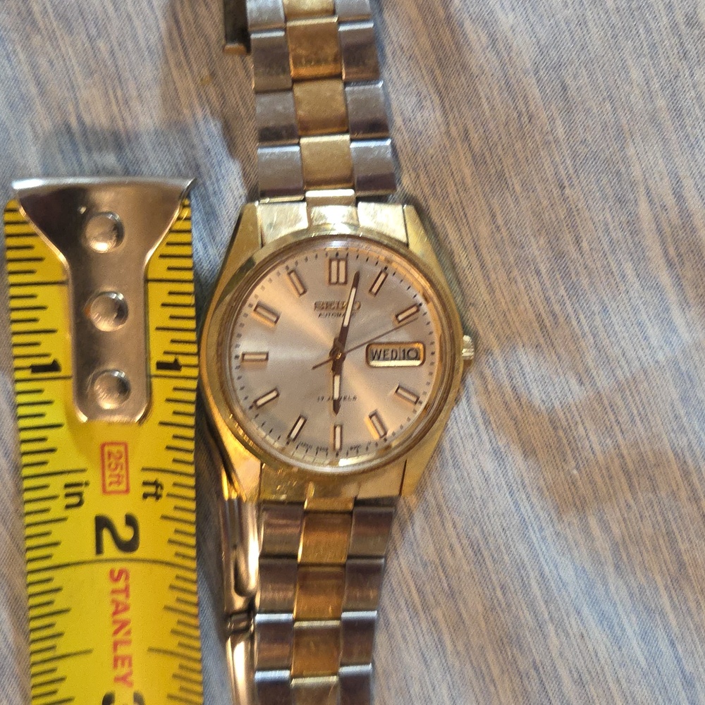 Vintage Seiko self winding gold and silver watch - Picture 6 of 7